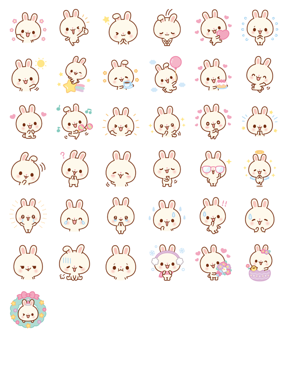Screenshot #6 pour Kawaii Bunny Stickers (Global)