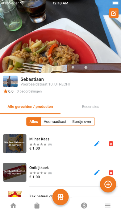 Thuis eten - Verkopen Screenshot