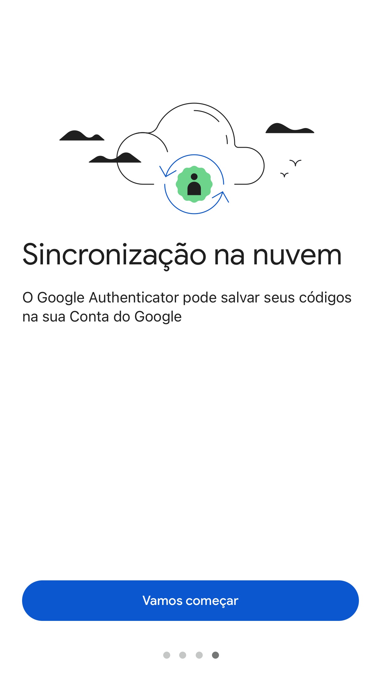 Screenshot do app Google Authenticator