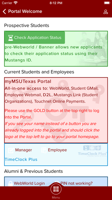 myMSUTexas Screenshot