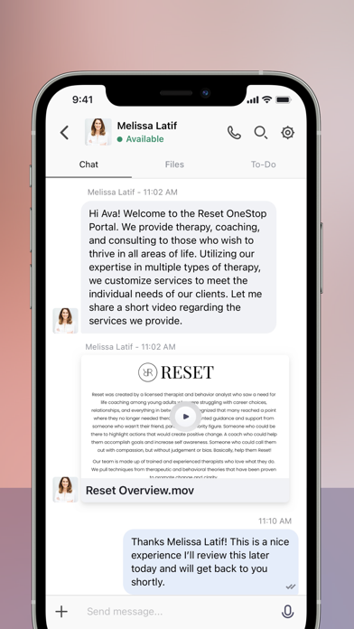 Reset Coaching & Therapy Screenshot