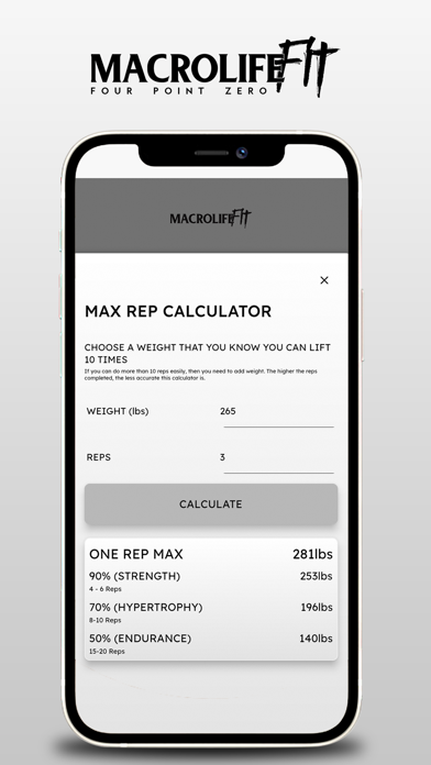 MacroLife Fit App Screenshot
