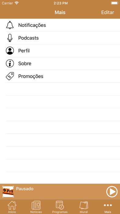 Rádio Fronteira FM 97.1 Screenshot