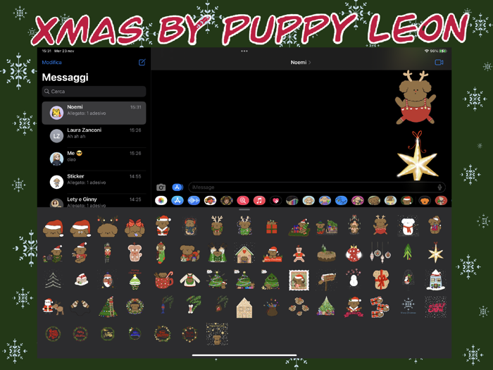 xmas by puppy Leon