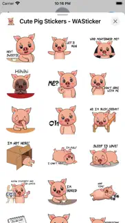 cute pig stickers - wasticker iphone screenshot 3