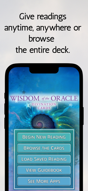 Snímek obrazovky Wisdom of the Oracle Cards