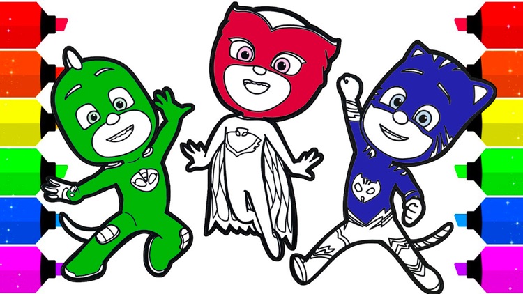 Pj Heroes Coloring Book
