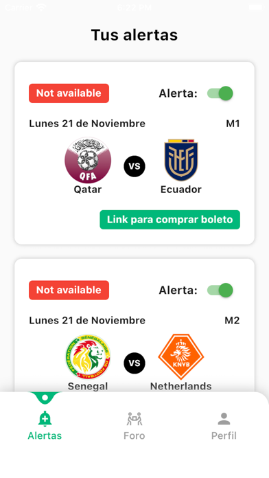 Football Alert Screenshot