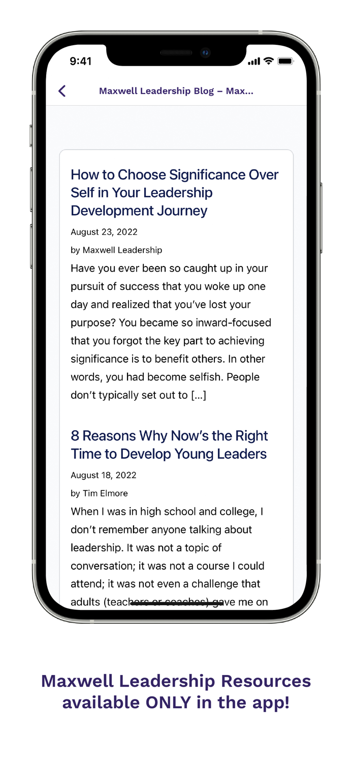 Maxwell Leadership App