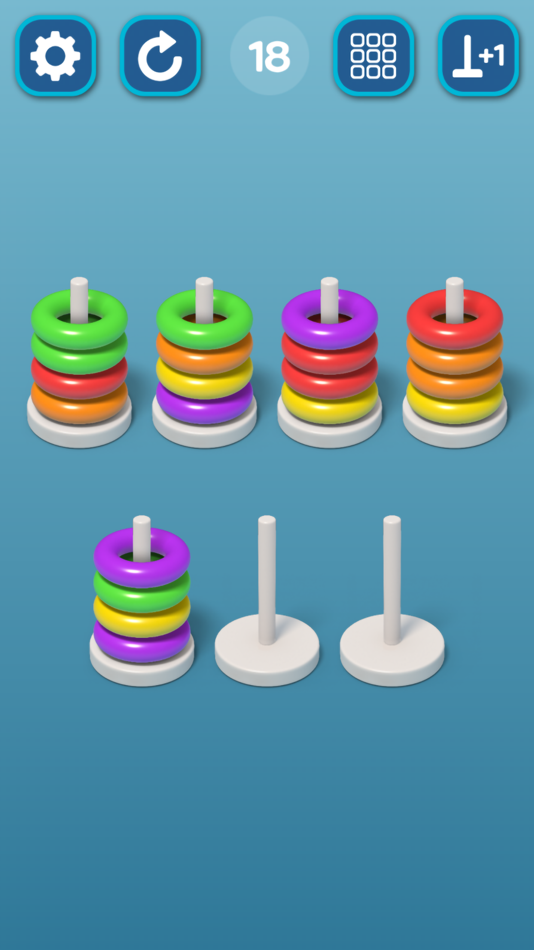 #1. Hoop Stack: Color Sort 3D (iOS) 来自: Alexander Maslennikov