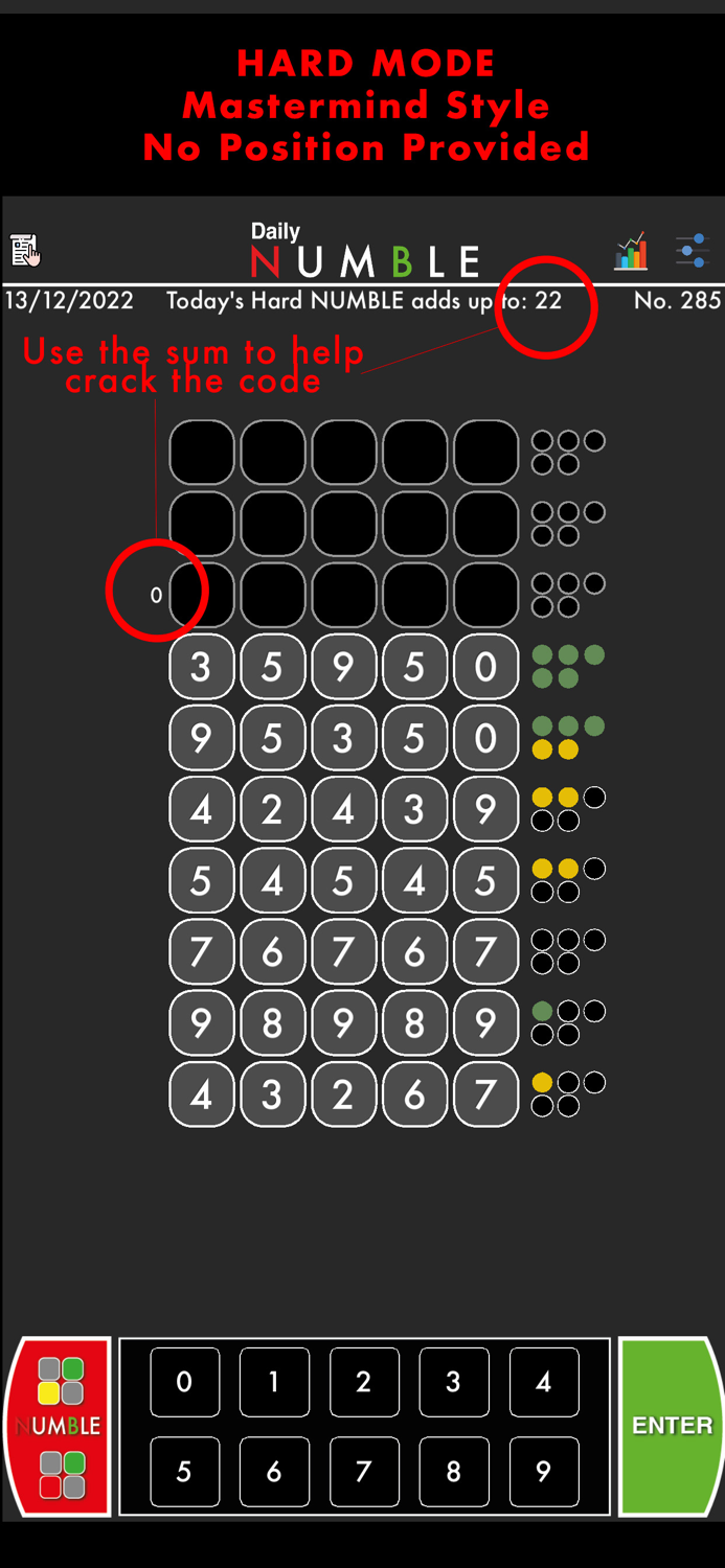 NUMBLE  Daily Mastermind