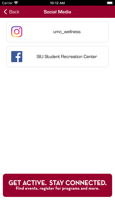 UMC Rec and Wellness Center Screenshot
