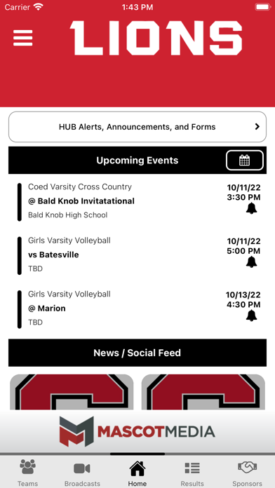 Searcy Lions Athletics Screenshot