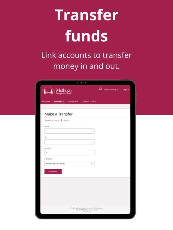 Methuen Co-operative Bank iPad screenshot 6 - Finance app