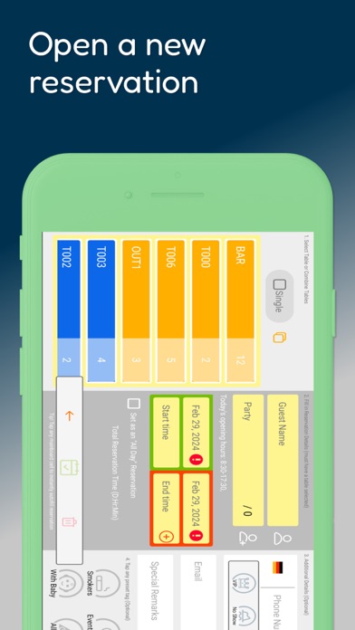Restaurant Reservation Planner Screenshot