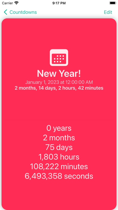Countdown - Event Reminder Screenshot