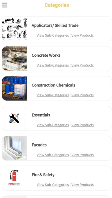 Construction Products Screenshot