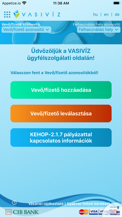 VASIVÍZ App Screenshot