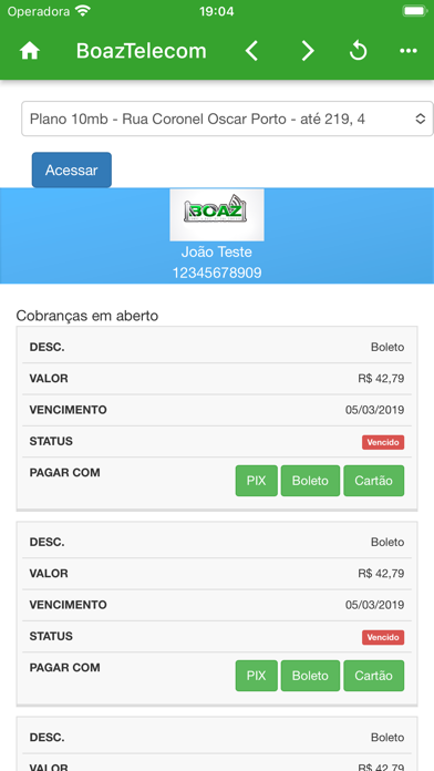 Boaz Telecom Screenshot