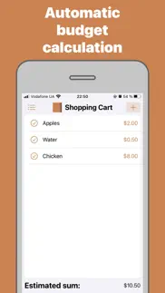 shopping cart calculator iphone screenshot 1