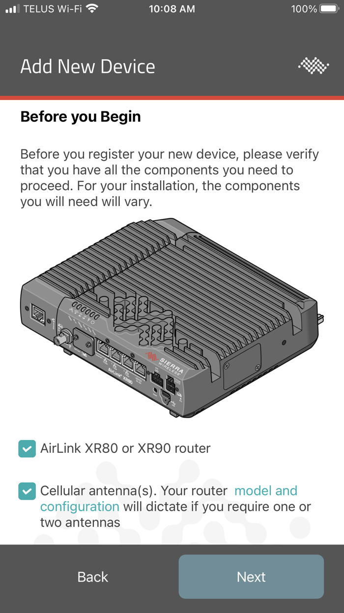 AirLink Registration