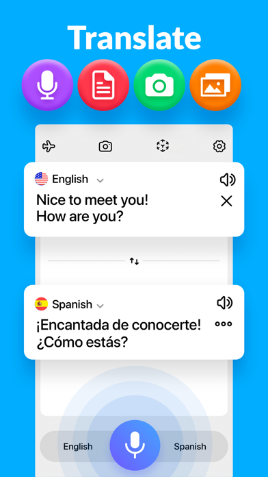 Voice Translator App. Screenshot