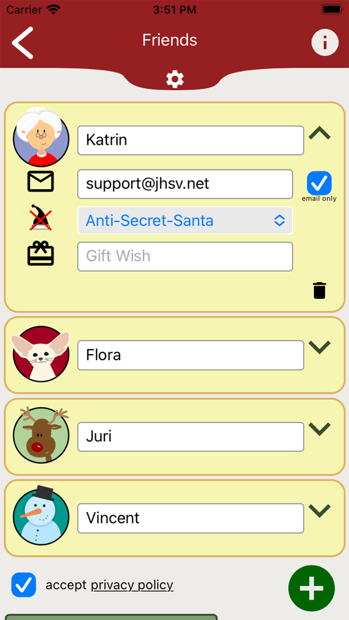 Secret Santa - Wichtel App