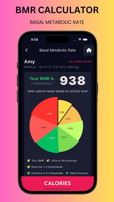 BMI for Kids - WHO Formula Screenshot