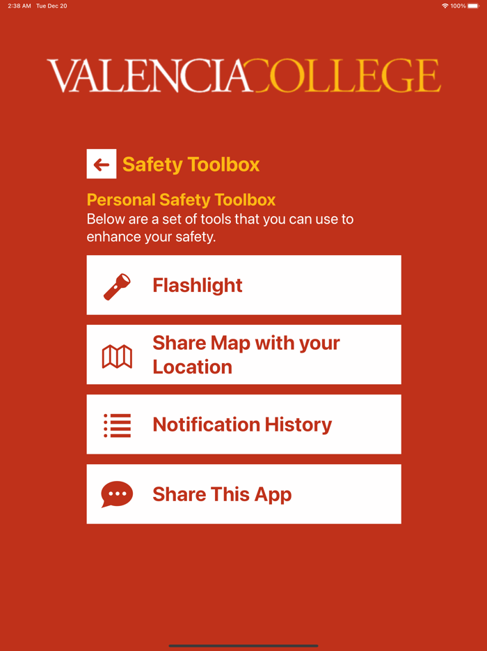 Valencia College Safety