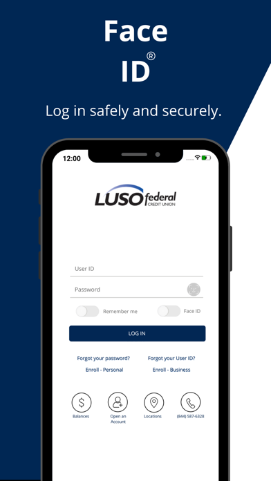 Luso FCU iMobile Screenshot