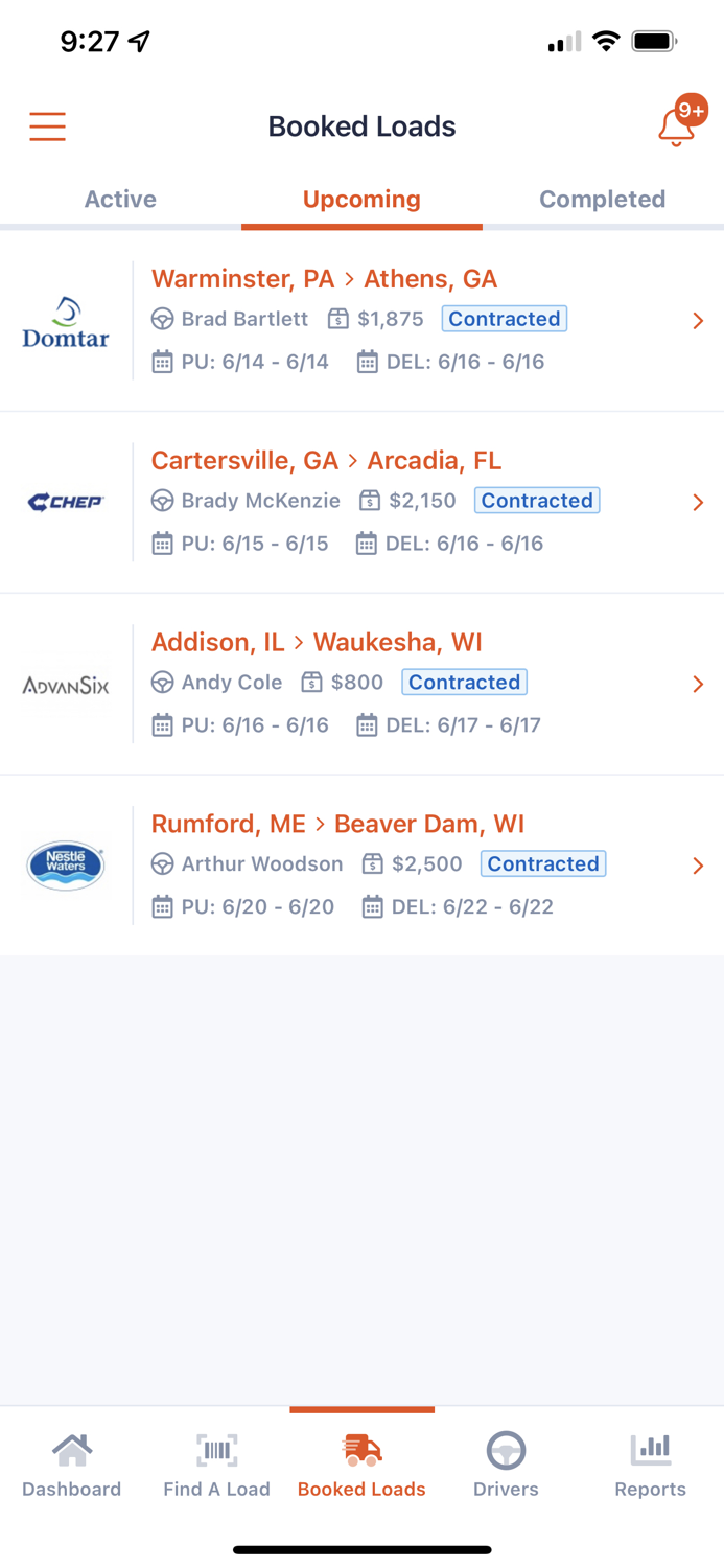 Sleek Carrier Portal