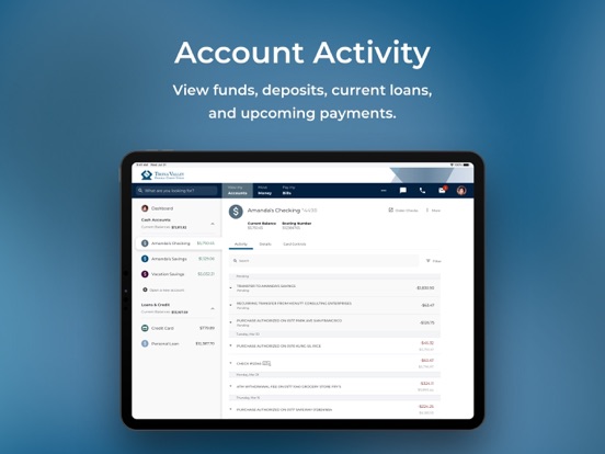 Trona Valley Mobile Banking iPad screenshot 6 - Finance app