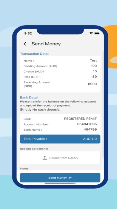 Registered Remit Australia Screenshot