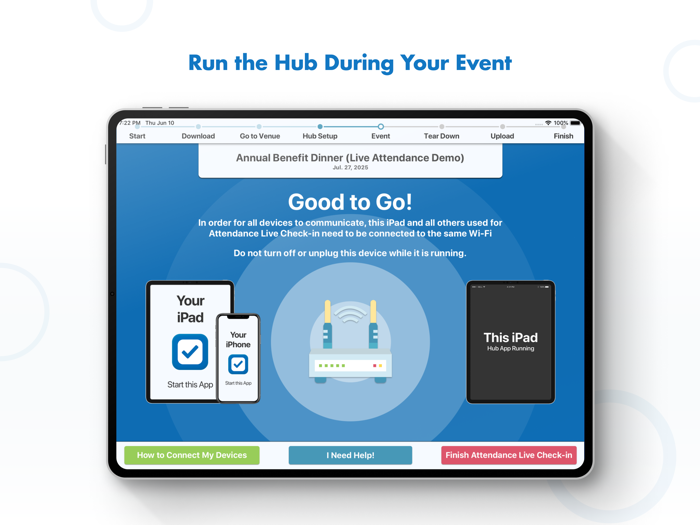 Attendance Live Check-in Hub