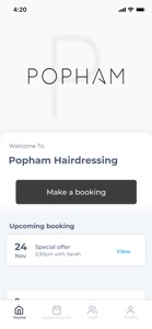 Popham Hairdressing screenshot #1 for iPhone