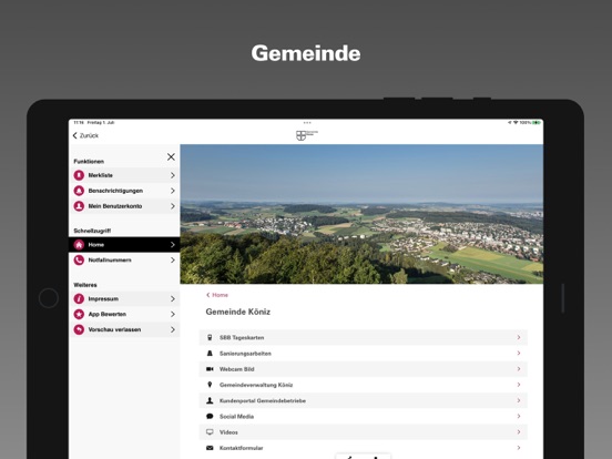 Gemeinde Köniz iPad screenshot 5 - News app