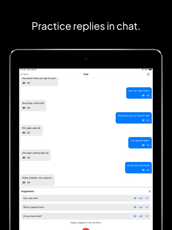 Langs: AI Language Learning iPad screenshot 6 - Education app