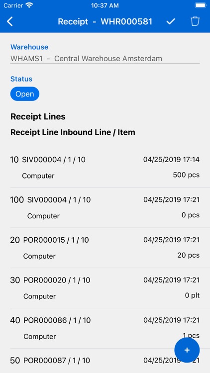Infor LN Warehouse Receipts screenshot-7