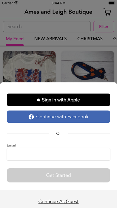 Ames and Leigh Boutique Screenshot