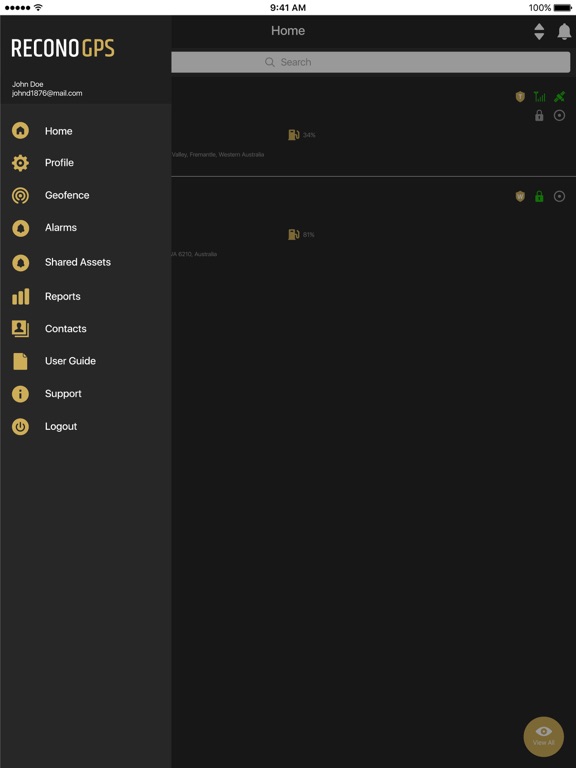 Recono GPS - Secure your fleet iPad screenshot 2 - Navigation app