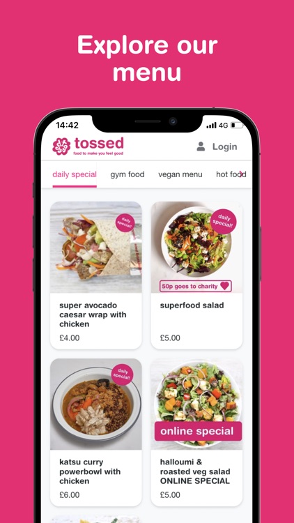 Tossed: order online & loyalty