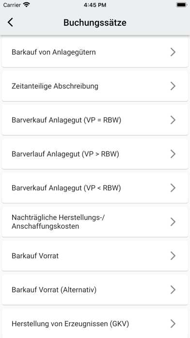Rechnungswesen Buchungssätze Screenshot