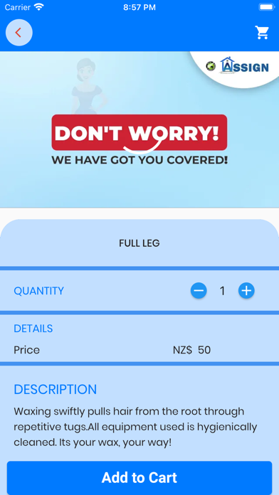 Assign Home Service Screenshot