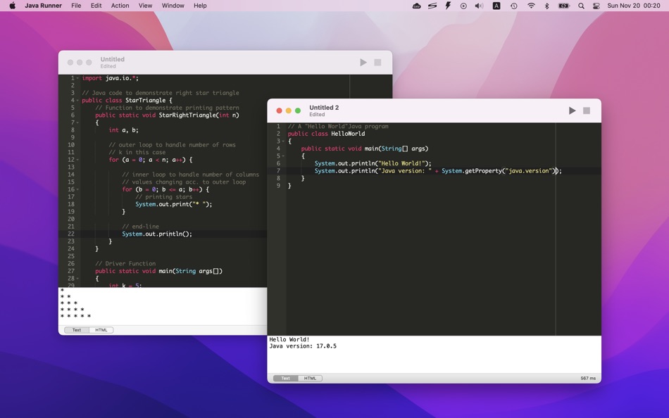 Java Runner - 1.1 - (macOS)