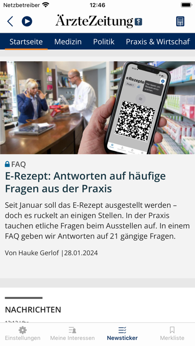 Ärzte Zeitung digital Screenshot