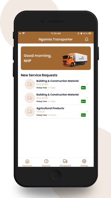 Ngamia Transporter App Screenshot