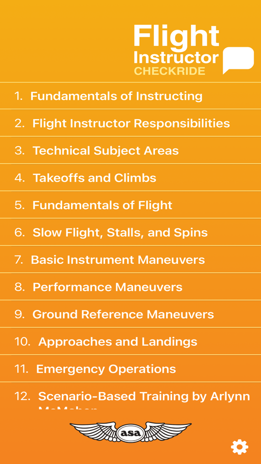 #1. Flight Instructor Checkride (iOS) Podle: ASA