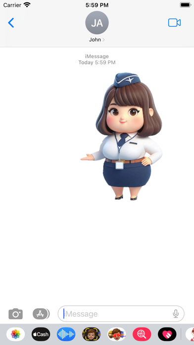 Screenshot #3 pour Flight Attendant Stickers