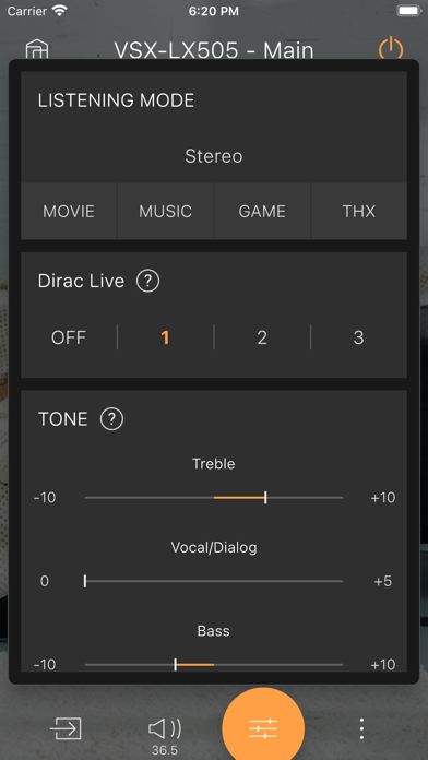 Pioneer Remote App Screenshot