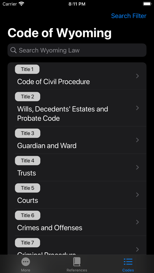 #2. Wyoming Law Codes (iOS) 由: CurrentLaw LLC